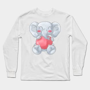 itty bitty elephant Long Sleeve T-Shirt